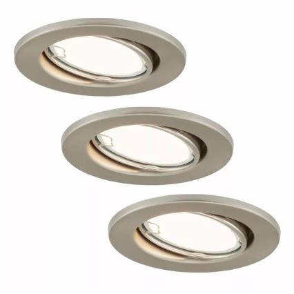 Briloner 7221-032 - RINKINYS 3x LED Vonios įleidžiamas šviestuvas 1xGU10/3W/230V IP23 matinis chromas