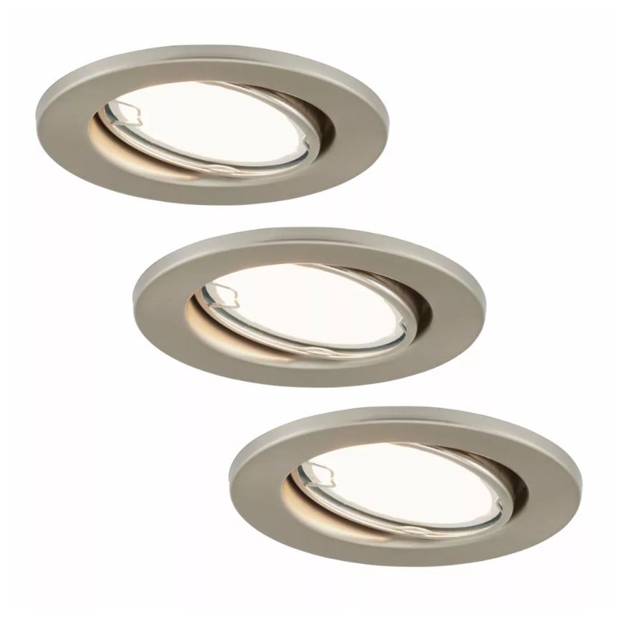 Briloner 7221-032 - RINKINYS 3x LED Vonios įleidžiamas šviestuvas 1xGU10/3W/230V IP23 matinis chromas