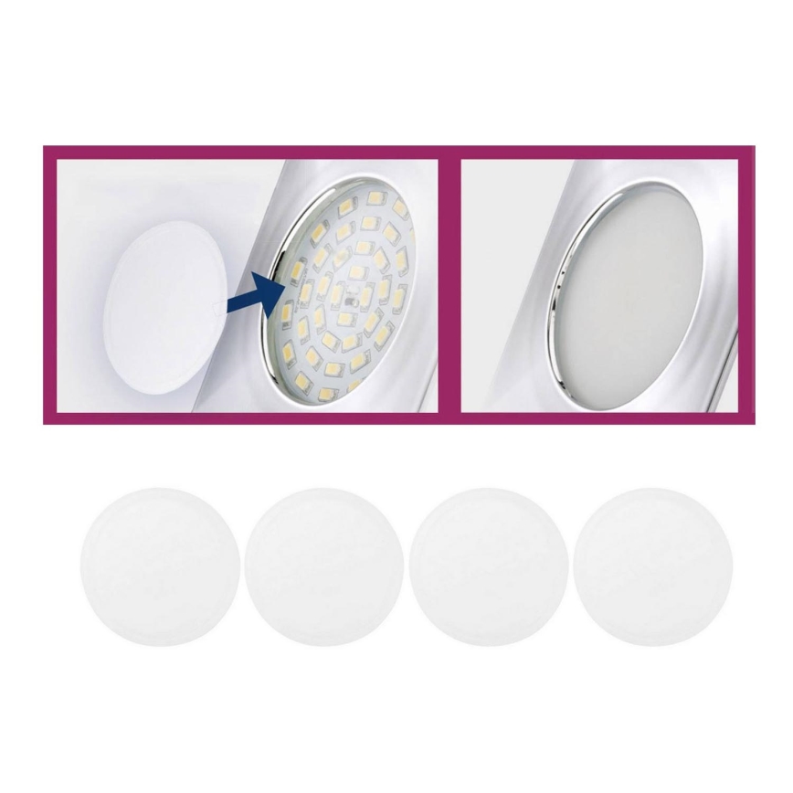 Briloner 7224-040 - KOMPLEKTAS 4x Difuzorius įleidžiamiems šviestuvams diametras 69 mm