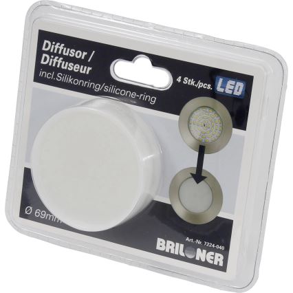 Briloner 7224-040 - KOMPLEKTAS 4x Difuzorius įleidžiamiems šviestuvams diametras 69 mm
