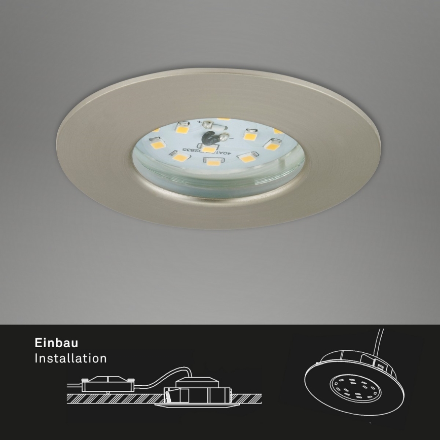 Briloner 7231-032 - KOMPLEKTAS 3x LED šviesos reguliavimas vonia įleidžiamas ATTACH šviestuvas LED/5,5W/230V IP44