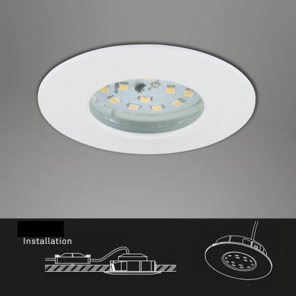 Briloner 7231-036 - KOMPLEKTAS 3x LED Reguliuojamas vonios įleidžiamas šviestuvas LED/5,5W/230V IP44