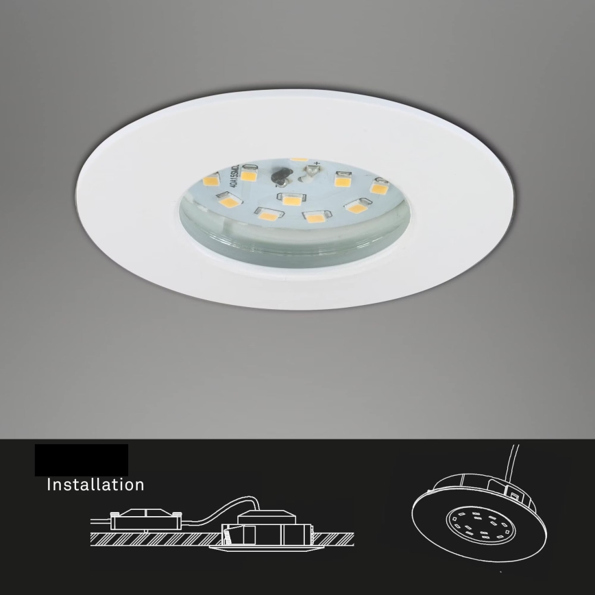 Briloner 7231-036 - KOMPLEKTAS 3x LED Reguliuojamas vonios įleidžiamas šviestuvas LED/5,5W/230V IP44