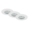 Briloner 7231-036 - KOMPLEKTAS 3x LED Reguliuojamas vonios įleidžiamas šviestuvas LED/5,5W/230V IP44