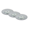 Briloner 7231-039 - Rinkinys 3x LED reguliuojami vonios įleidžiami šviestuvai LED/5,5W/230V IP44 matinis chromas