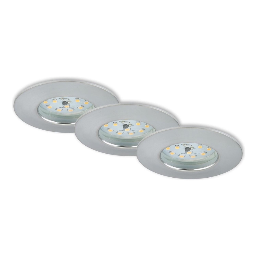 Briloner 7231-039 - Rinkinys 3x LED reguliuojami vonios įleidžiami šviestuvai LED/5,5W/230V IP44 matinis chromas