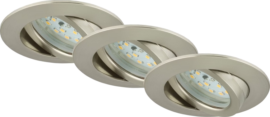 Briloner 7232-032 - KOMPLEKTAS 3 vnt. reguliuojami LED vonios įleidžiami šviestuvai ATTACH LED/5,5W/230V IP23