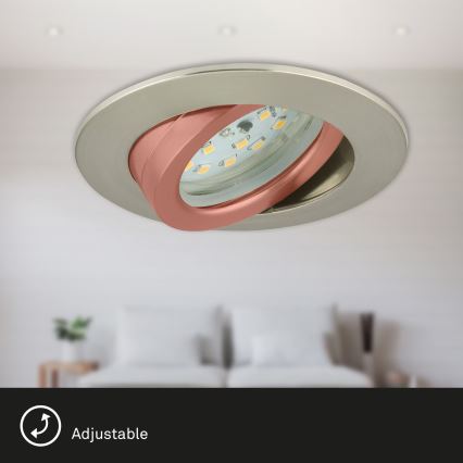 Briloner 7232-032 - KOMPLEKTAS 3 vnt. reguliuojami LED vonios įleidžiami šviestuvai ATTACH LED/5,5W/230V IP23