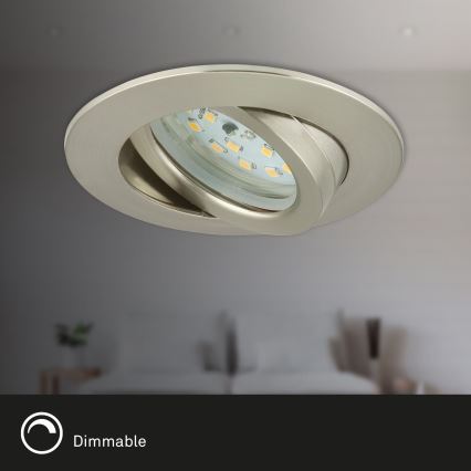Briloner 7232-032 - KOMPLEKTAS 3 vnt. reguliuojami LED vonios įleidžiami šviestuvai ATTACH LED/5,5W/230V IP23