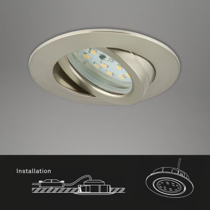 Briloner 7232-032 - KOMPLEKTAS 3 vnt. reguliuojami LED vonios įleidžiami šviestuvai ATTACH LED/5,5W/230V IP23