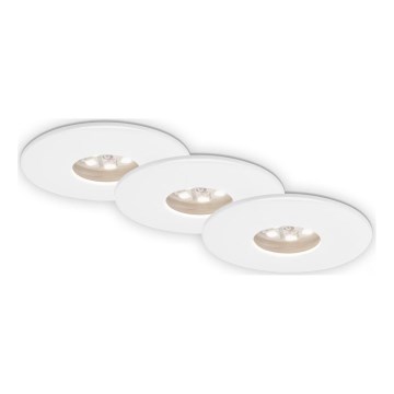 Briloner 7240-036 -KOMPLEKTAS 3x LED įleidžiamas lubinis vonios šviestuvas ATTACH LED/1,8W/230V IP44 balta