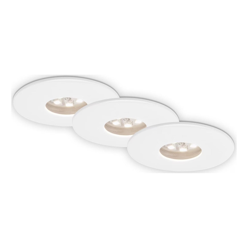 Briloner 7240-036 -KOMPLEKTAS 3x LED įleidžiamas lubinis vonios šviestuvas ATTACH LED/1,8W/230V IP44 balta