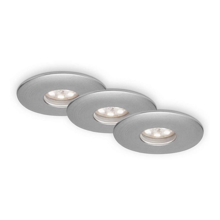 Briloner 7240-039 - KOMPLEKTAS 3x LED įleidžiamas lubinis vonios šviestuvas LED/1,8W/230V IP44