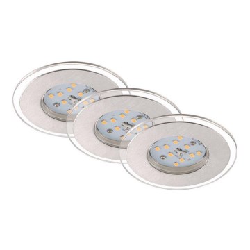 Briloner 7257-039 - KOMPLEKTAS 3x LED įleidžiamas lubinis vonios šviestuvas ATTACH LED/4,5W/230V IP44
