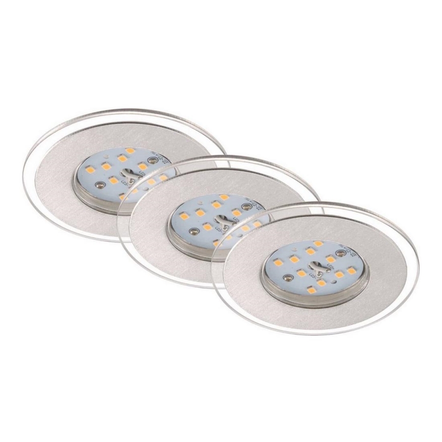 Briloner 7257-039 - KOMPLEKTAS 3x LED įleidžiamas lubinis vonios šviestuvas ATTACH LED/4,5W/230V IP44
