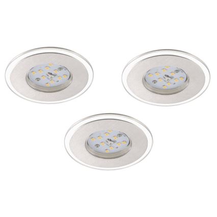 Briloner 7257-039 - KOMPLEKTAS 3x LED įleidžiamas lubinis vonios šviestuvas ATTACH LED/4,5W/230V IP44