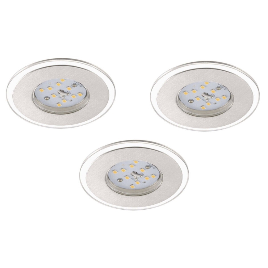 Briloner 7257-039 - KOMPLEKTAS 3x LED įleidžiamas lubinis vonios šviestuvas ATTACH LED/4,5W/230V IP44