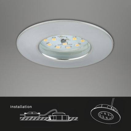 Briloner 7295-019 - LED Reguliuojamas vonios įleidžiamas šviestuvas ATTACH LED/6,5W/230V IP44