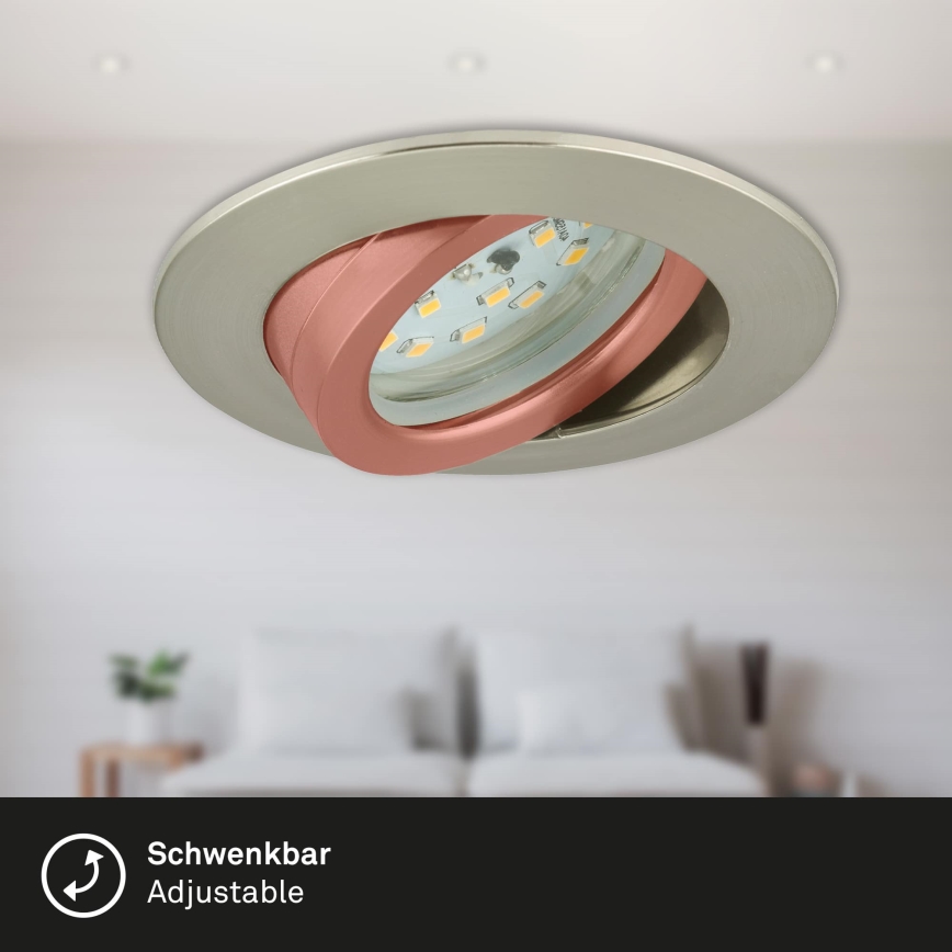 Briloner 7296-012 - LED Reguliuojamas vonios įleidžiamas šviestuvas ATTACH LED/6,5W/230V IP23 matinis chromas