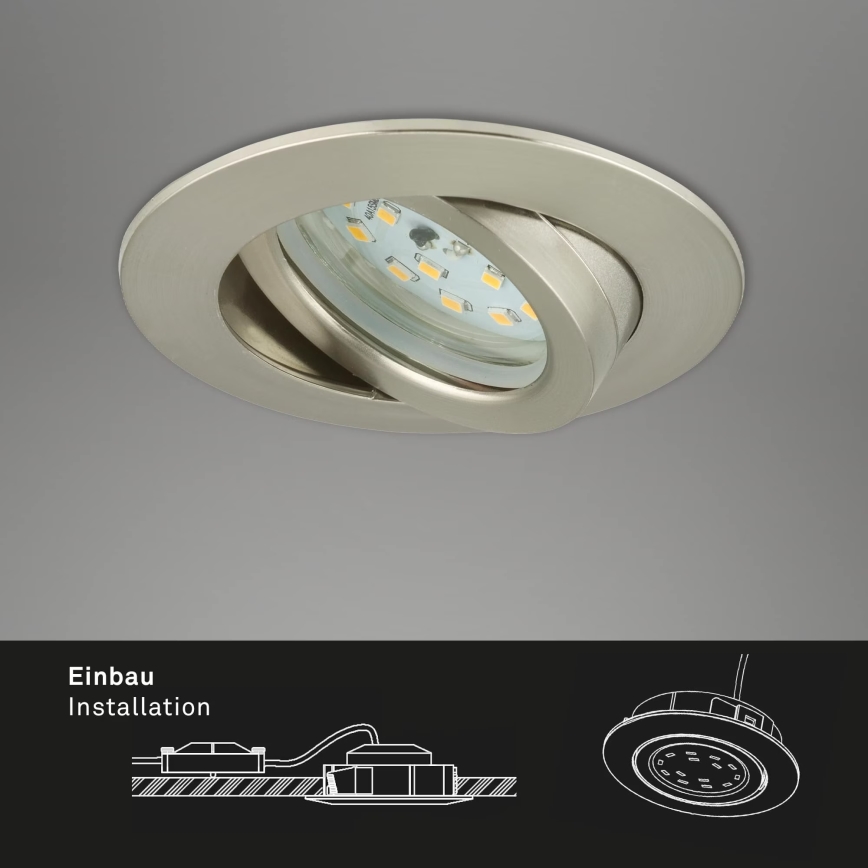Briloner 7296-012 - LED Reguliuojamas vonios įleidžiamas šviestuvas ATTACH LED/6,5W/230V IP23 matinis chromas