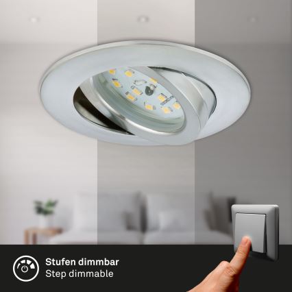 Briloner 7296-019 - LED Reguliuojamas vonios įleidžiamas šviestuvas LED/6,5W/230V IP23