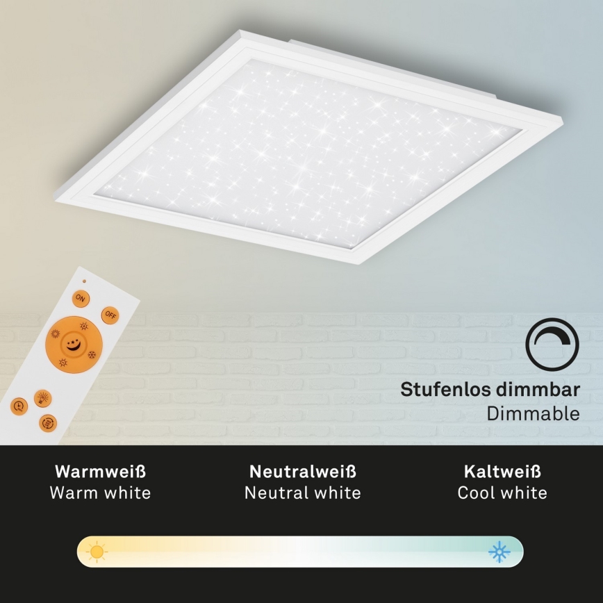 Briloner 7302-016 - LED Pritemdomas lubinis šviestuvas STARRY SKY LED/23W/230V 3000-6000K + nuotolinio valdymo pultas