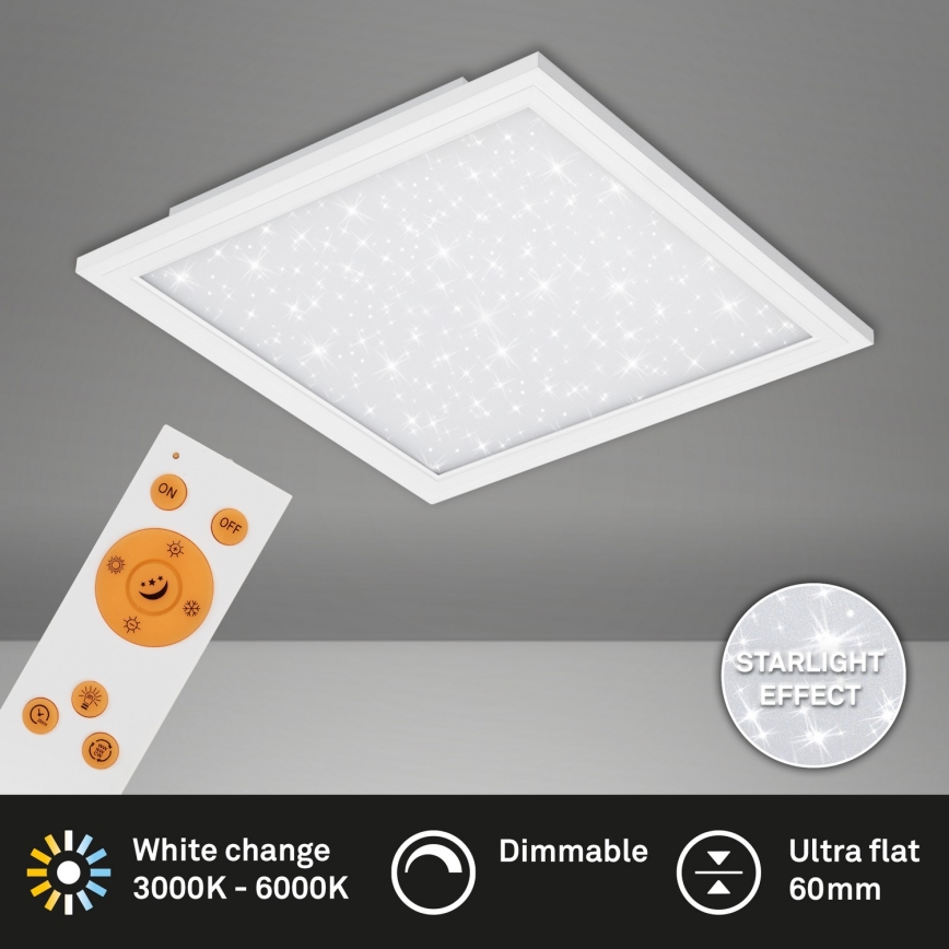 Briloner 7302-016 - LED Pritemdomas lubinis šviestuvas STARRY SKY LED/23W/230V 3000-6000K + nuotolinio valdymo pultas