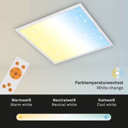 Briloner 7303-016 - LED Pritemdomas lubinis šviestuvas STARRY SKY LED/36W/230V 3000-6000K + nuotolinio valdymo pultas