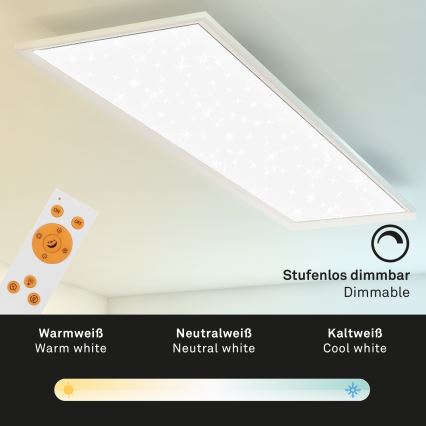 Briloner 7304-016 - LED Pritemdomas lubinis šviestuvas STARRY SKY LED/36W/230V 3000-6000K + nuotolinio valdymo pultas