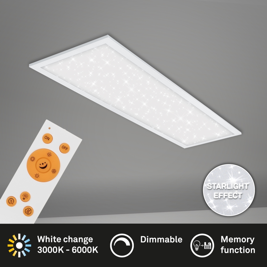 Briloner 7308-016 - LED Pritemdomas lubinis šviestuvas STARRY SKY LED/24W/230V 3000-6000K + nuotolinio valdymo pultas