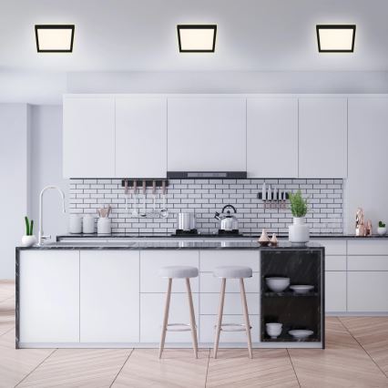 Briloner 7362-015 - LED Lubinis šviestuvas CADRE LED/18W/230V 29,6x29,6 cm juodas