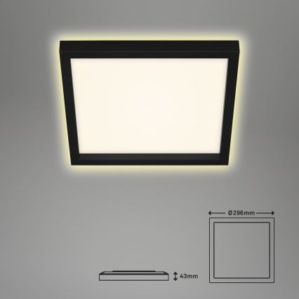 Briloner 7362-015 - LED Lubinis šviestuvas CADRE LED/18W/230V 29,6x29,6 cm juodas