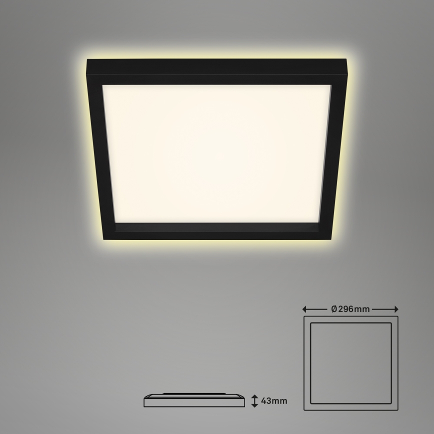 Briloner 7362-015 - LED Lubinis šviestuvas CADRE LED/18W/230V 29,6x29,6 cm juodas