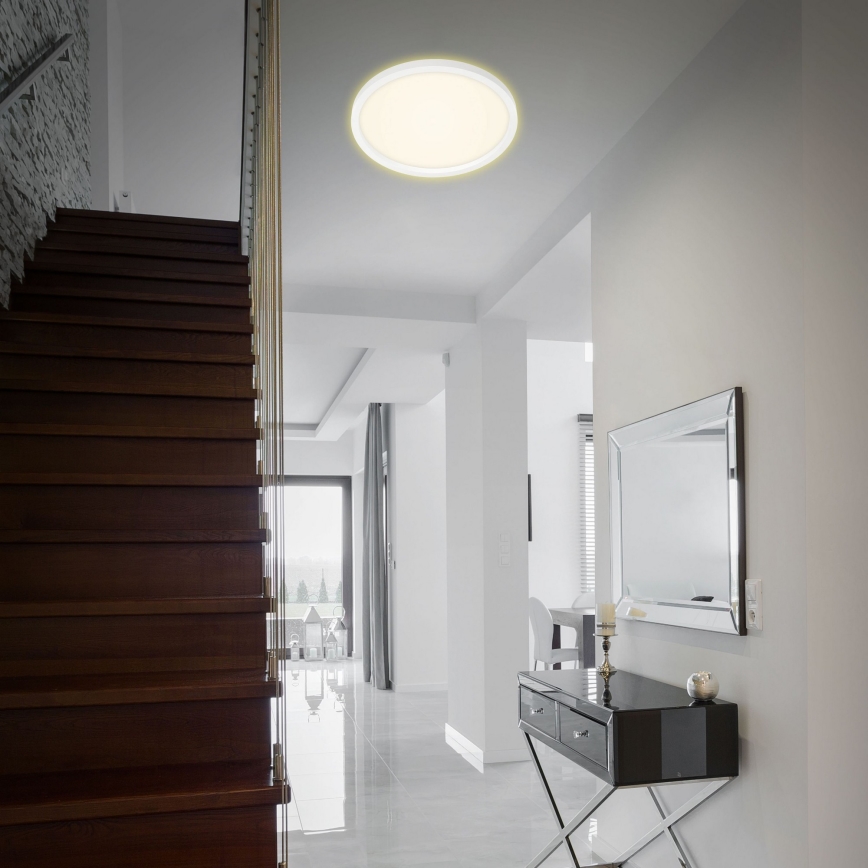 Briloner 7363-016 - LED Lubinis šviestuvas CADRE LED/22W/230V d. 42,5 cm baltas