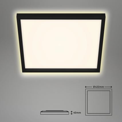 Briloner 7364-015 - LED Lubinis šviestuvas CADRE LED/22W/230V 42,2x42,2 cm juodas