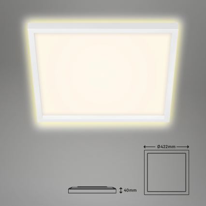 Briloner 7364-016 - LED Lubinis šviestuvas CADRE LED/22W/230V 42,2x42,2 cm baltas