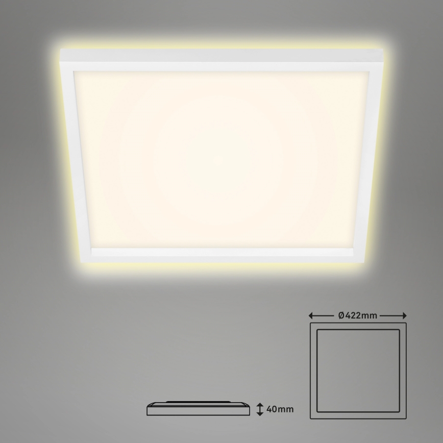 Briloner 7364-016 - LED Lubinis šviestuvas CADRE LED/22W/230V 42,2x42,2 cm baltas