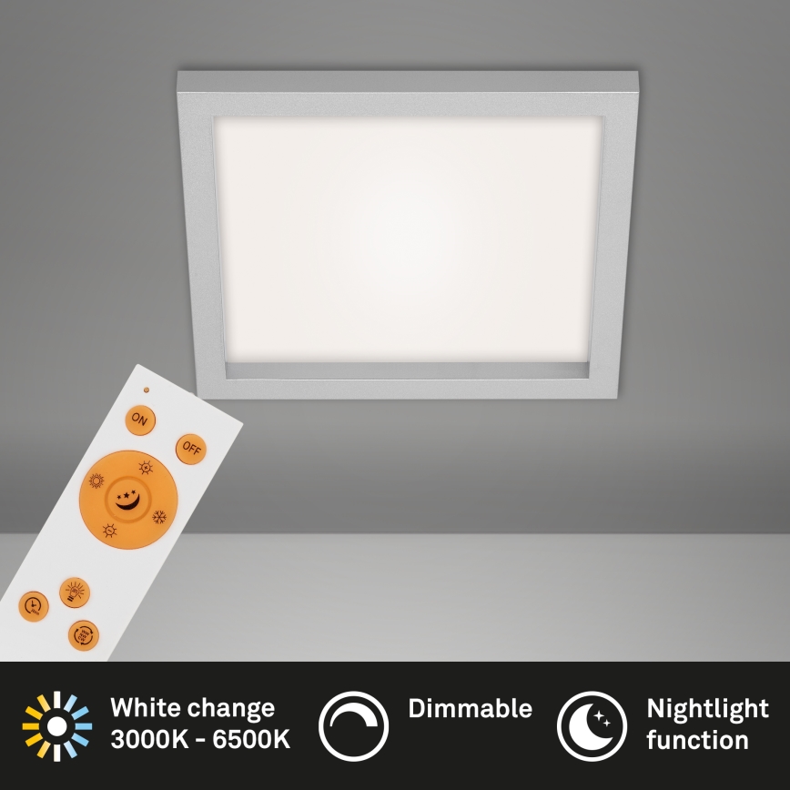 Briloner 7370-014 - LED reguliuojamas lubų šviestuvas LED/18W/230V 3000-6500K + nuotolinio valdymo pultas