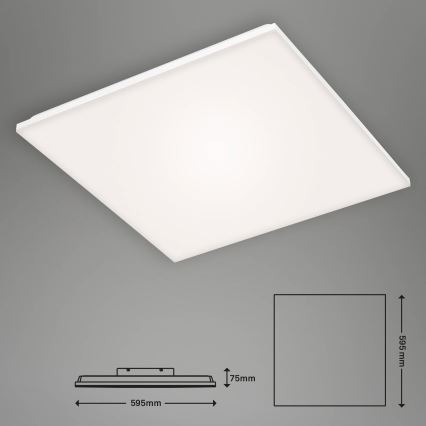 Briloner 7376-216 - Be rėmo (FRAMELESS) LED paviršinė montuojama panelė 38W/230V 59,5x59,5 cm 4000K