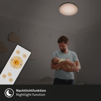 Briloner 7377-016 - LED Pritemdomas lubinis šviestuvas LED/12W/230V 3000-6500K + nuotolinio valdymo pultas