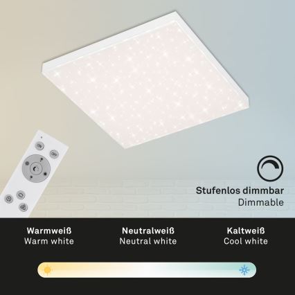 Briloner 7381-116 - LED Pritemdomas lubinis šviestuvas STARRY SKY LED/24W/230V 3000-6500K + nuotolinio valdymo pultas