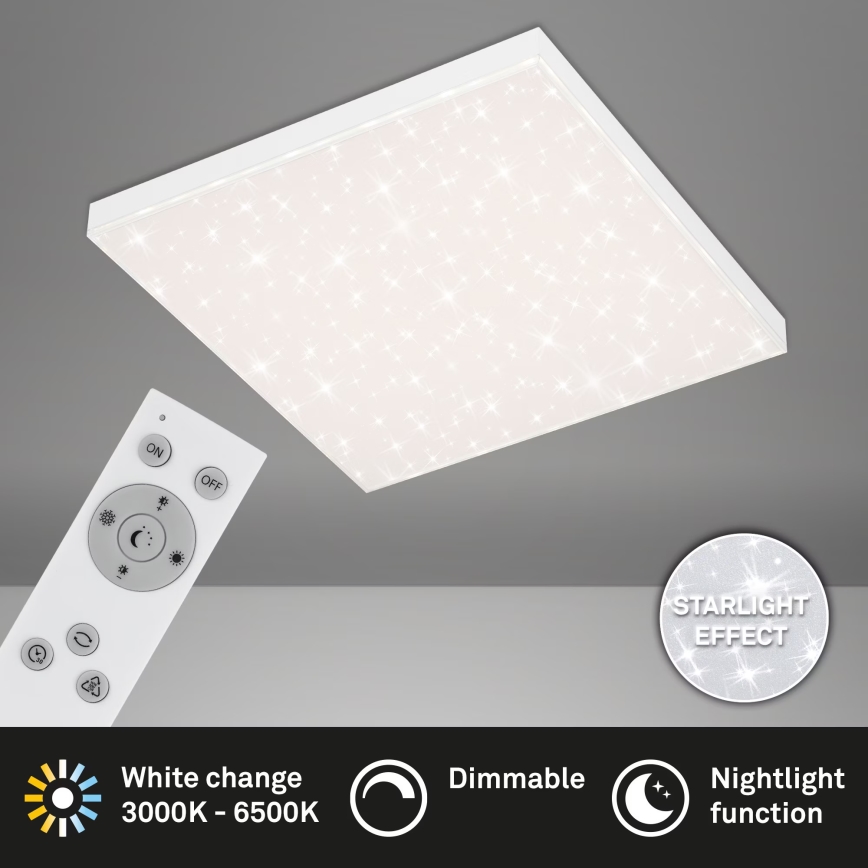 Briloner 7381-116 - LED Pritemdomas lubinis šviestuvas STARRY SKY LED/24W/230V 3000-6500K + nuotolinio valdymo pultas