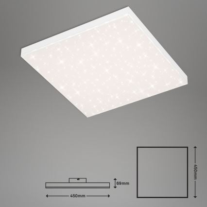 Briloner 7381-116 - LED Pritemdomas lubinis šviestuvas STARRY SKY LED/24W/230V 3000-6500K + nuotolinio valdymo pultas