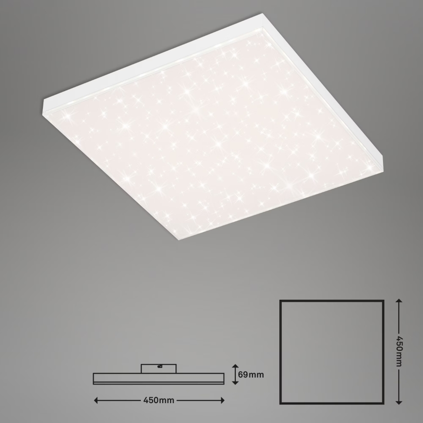 Briloner 7381-116 - LED Pritemdomas lubinis šviestuvas STARRY SKY LED/24W/230V 3000-6500K + nuotolinio valdymo pultas