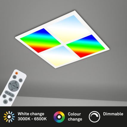 Briloner 7387-016 - LED RGBW reguliuojamas lubų šviestuvas LED/24W/230V 3000-6500K + nuotolinio valdymo pultas