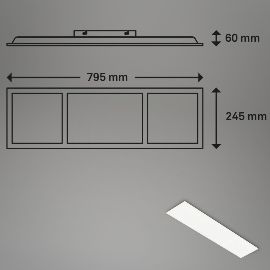 Briloner 7388-016 - RGBW Reguliuojamas lubinis šviestuvas LED/24W/230V 3000-6500K + nuotolinio valdymo pultas