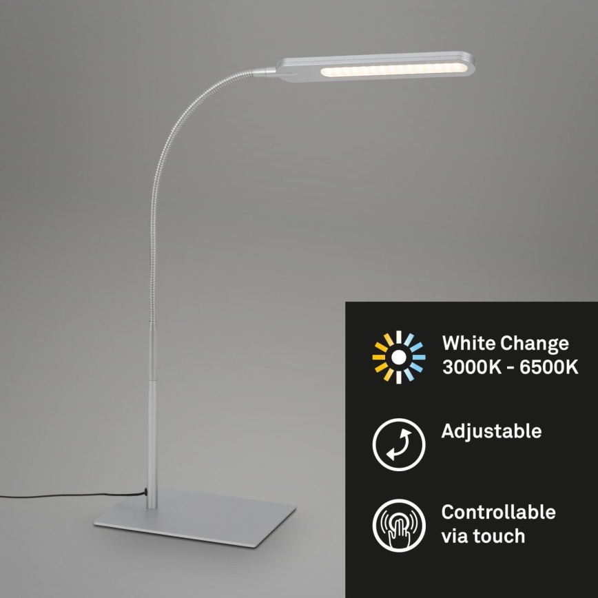 Briloner 7389-014 - LED Pritemdoma lanksti stalinė lempa SERVO LED/8W/230V 3000/4000/6500K