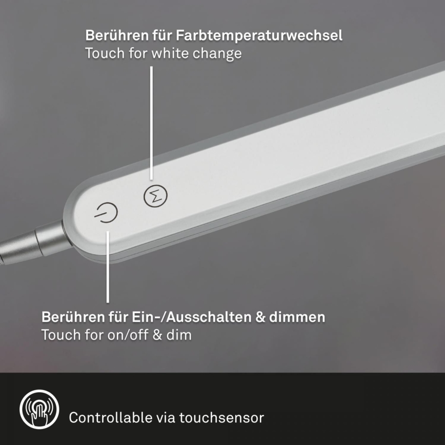 Briloner 7389-014 - LED Pritemdoma lanksti stalinė lempa SERVO LED/8W/230V 3000/4000/6500K