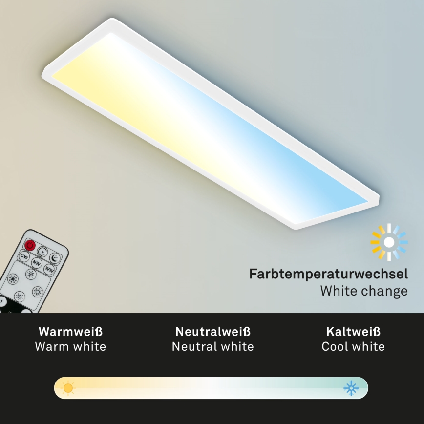 Briloner 7403-016 - LED reguliuojamas lubų šviestuvas SLIM LED/23W/230V 2700-6500K + nuotolinis valdymas