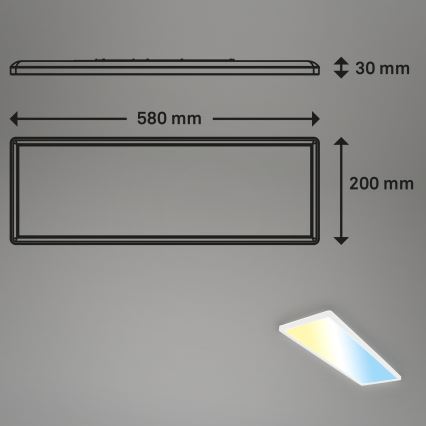 Briloner 7403-016 - LED reguliuojamas lubų šviestuvas SLIM LED/23W/230V 2700-6500K + nuotolinis valdymas